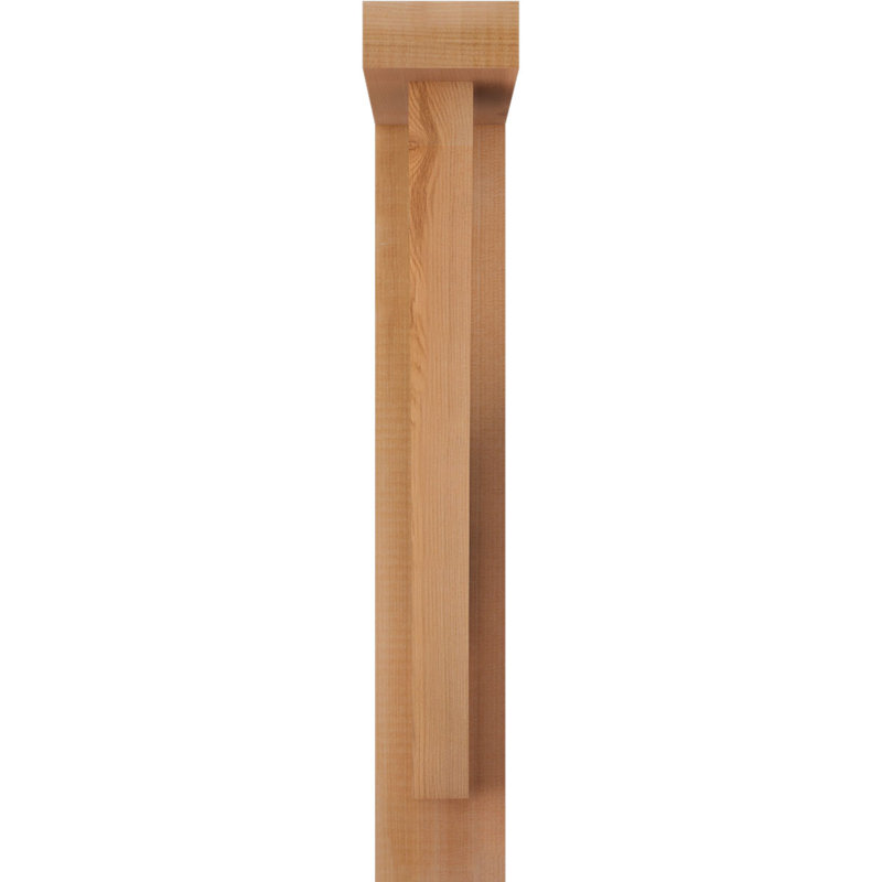 Thorton Block Bracket with Offset Brace, 22 x 14, 3 1/2"W Western Red Cedar (Smooth)