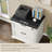 Buckhorn 31.5" Farmhouse Filing Cabinet with 2 Drawers,Office Storage Cabinet with Lock for Home Office,Off White/Black-1628088701