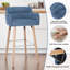 Tabouret 30 "H avec structure en bois massif et siège en mousse-235394651