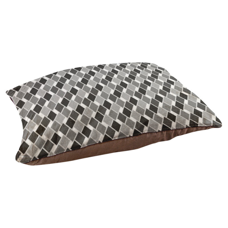 Coussin de diamants rétro Byrge, Moyen (l 30 po x P 20 po x H 10 po), Bleu / Vert / Jaune