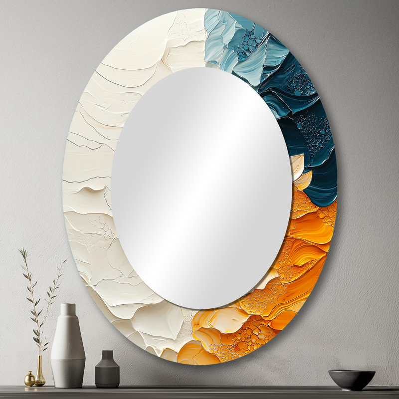 Miroir mural ovale Biomorphism, 43 po x 33 po