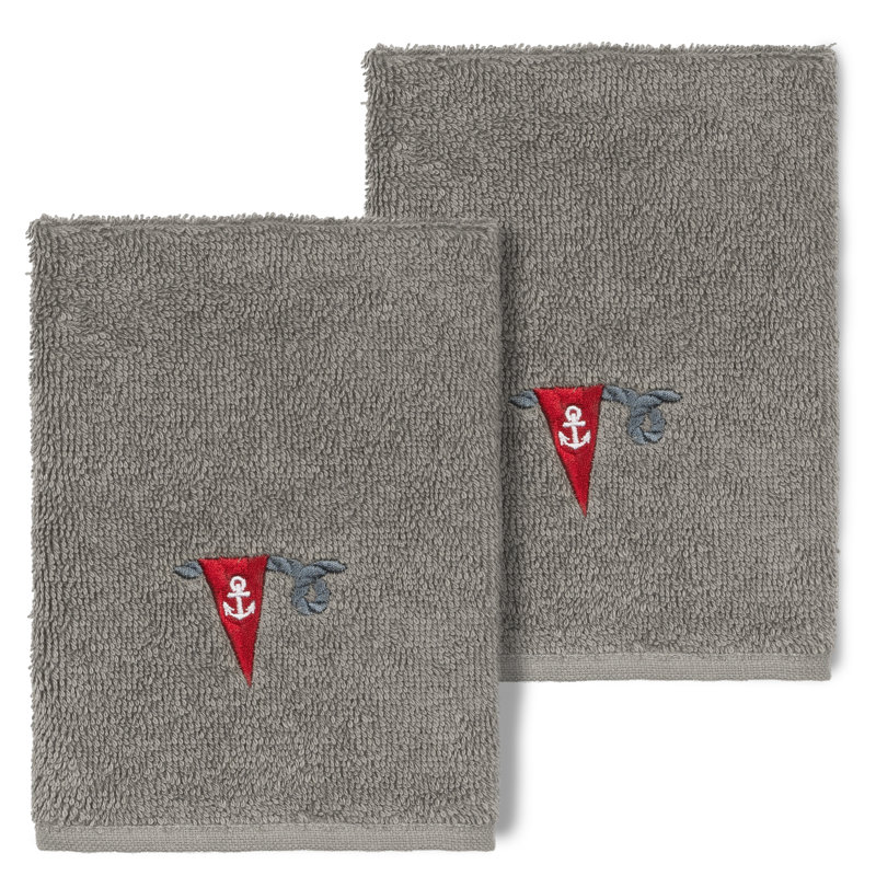 ETHAN Turkish Cotton Washcloth, Dark Gray