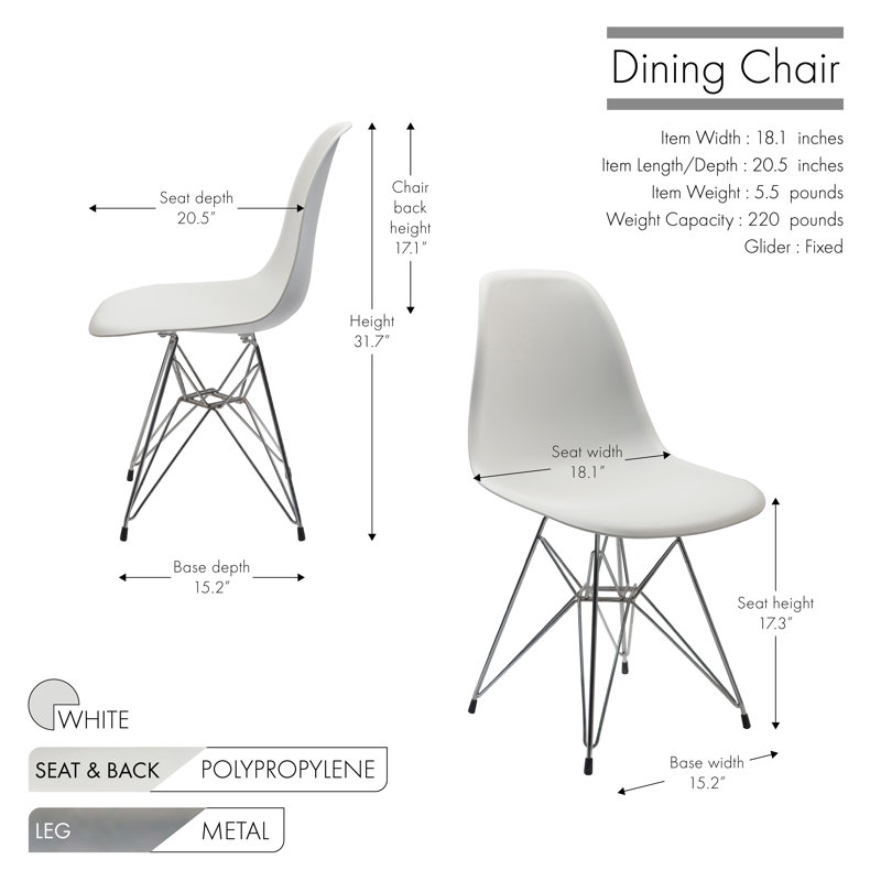 Chaise d'appoint Jamarion, Blanc