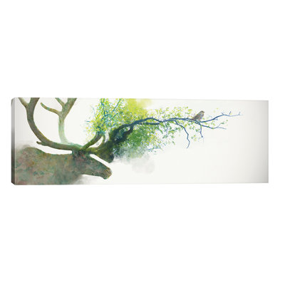 Caribou 1 Piece Panoramic Wall Art on Canvas