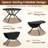 Folding Dining Table 47'' Extendable Round Kitchen Table w/Drop Leaves for Home-1550460980