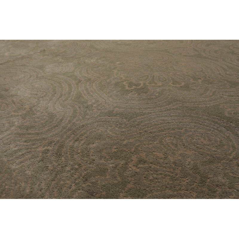 Tapis menthe en laine touffeté à la main Comobabi