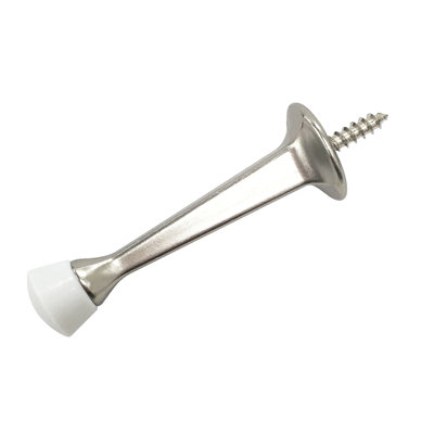Butoir de porte rigide Prime-Line, moulé sous pression en zinc, finition nickel satiné, embout en caoutchouc (paquet simple)
