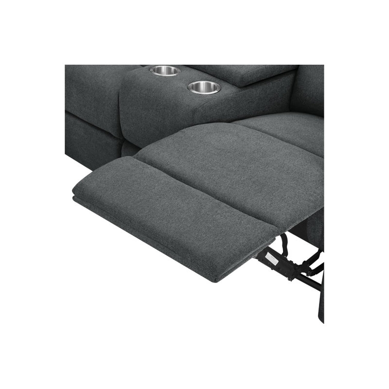 Segars 3 Seater Sofa & Chaise, Right Hand Facing, Dark Grey