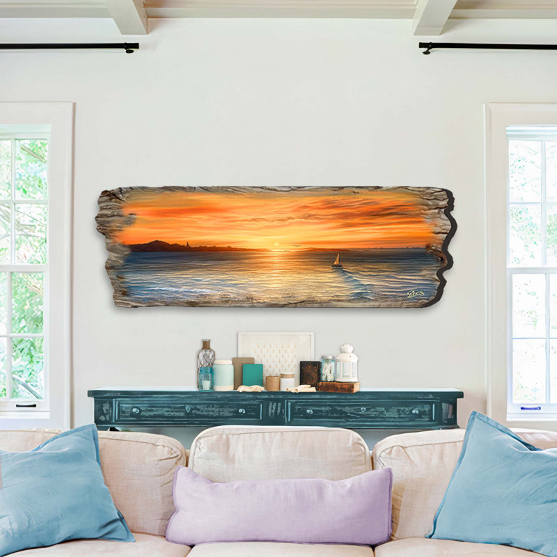 «Ocean Sunset On Wood» par G. DeBrekht