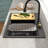 33 Inch Drop In Workstation Granite Composite Kitchen Sink Quartz Single Bowl Sinks with Waterfall Kitchen Faucet-122994070-122994069