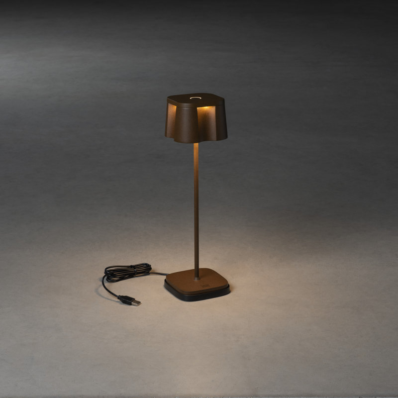 Nice Cordless Table Lamp - USB Rechargeable, Dimmable LED, 3 Modes, Sleek Design, Rust