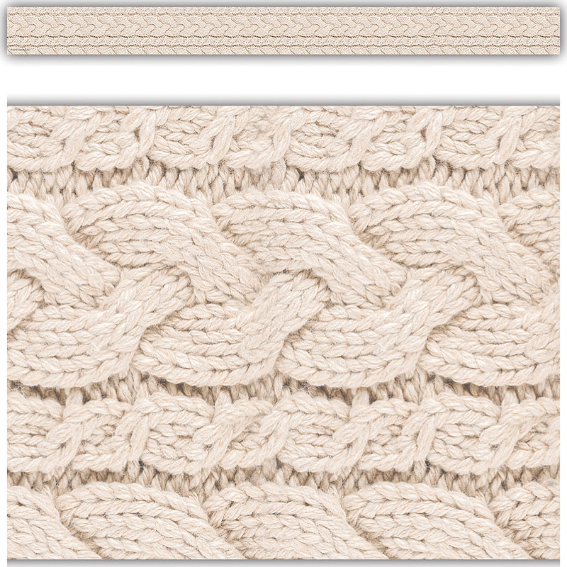 Bordure droite en tricot torsadé
