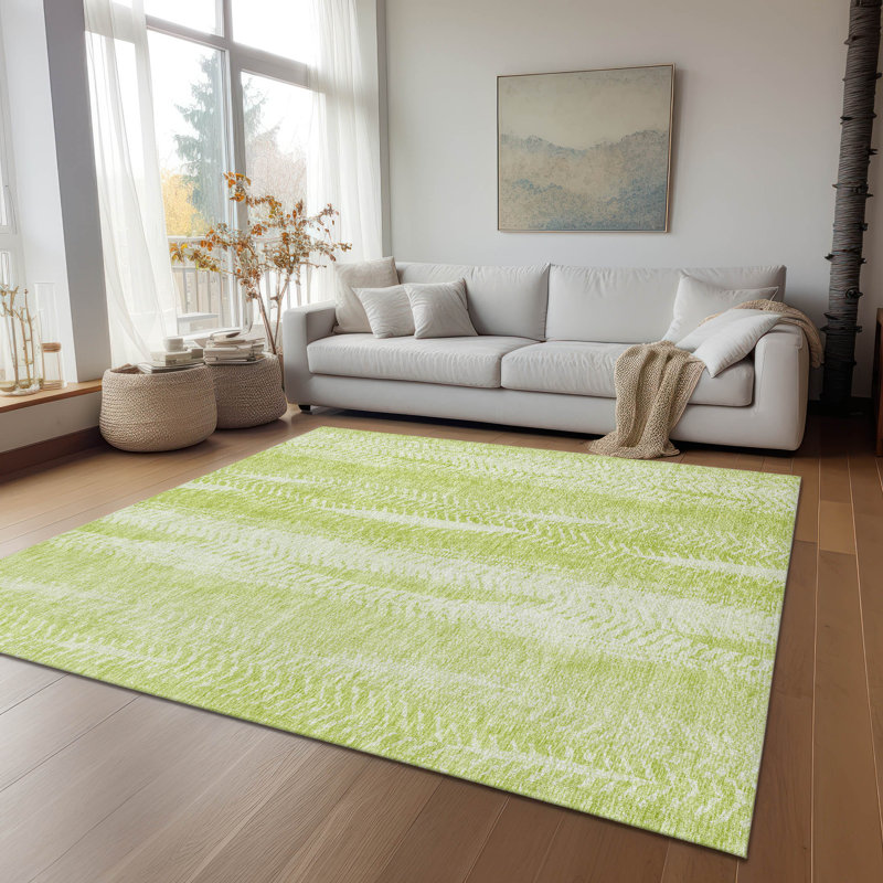 Jannai Washable Abstract Indoor / Outdoor Rug, Rectangle 2'6" x 3'10"