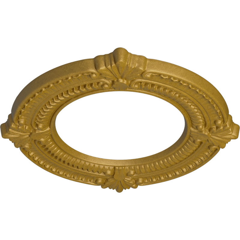Médaillon de plafond H 11,125 po x l 11,125 po x P 0,625 po Benson, Or du Pharaon