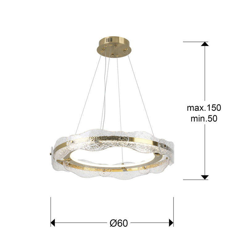 1 - Light LED Chandelier