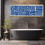 «Abstract Botanical Indigo Impressions Bold Blue Abstract Floral», reproduction d'art sur toile-98042065-111375404