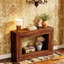 Console en bois, canapé long en bois étroit, console de salon
