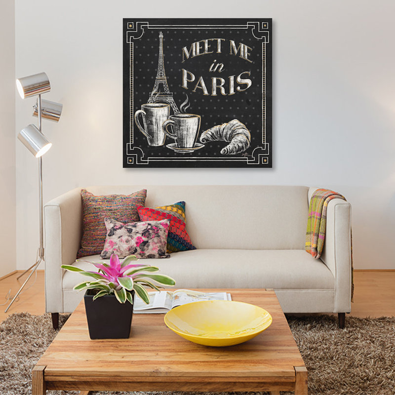 « vive paris viii », art textuel sur toile tendue, H 12 po x l 12 po x P 1,5 po, Toile tendue, Pas de tapis