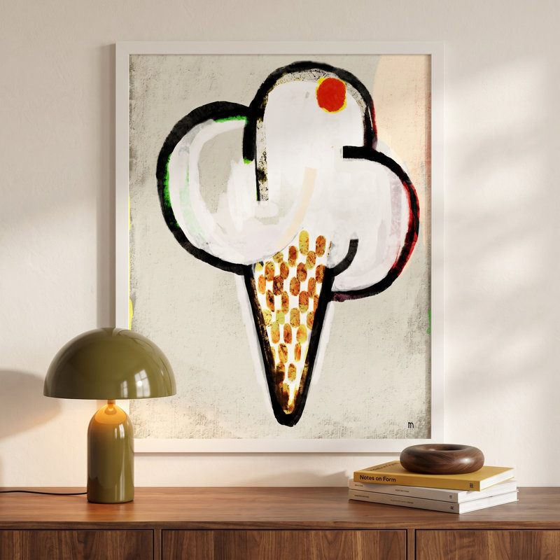" Threat " by StudioM Painting Print, White Framed Paper, 38" H x 30" W x 1.25" D