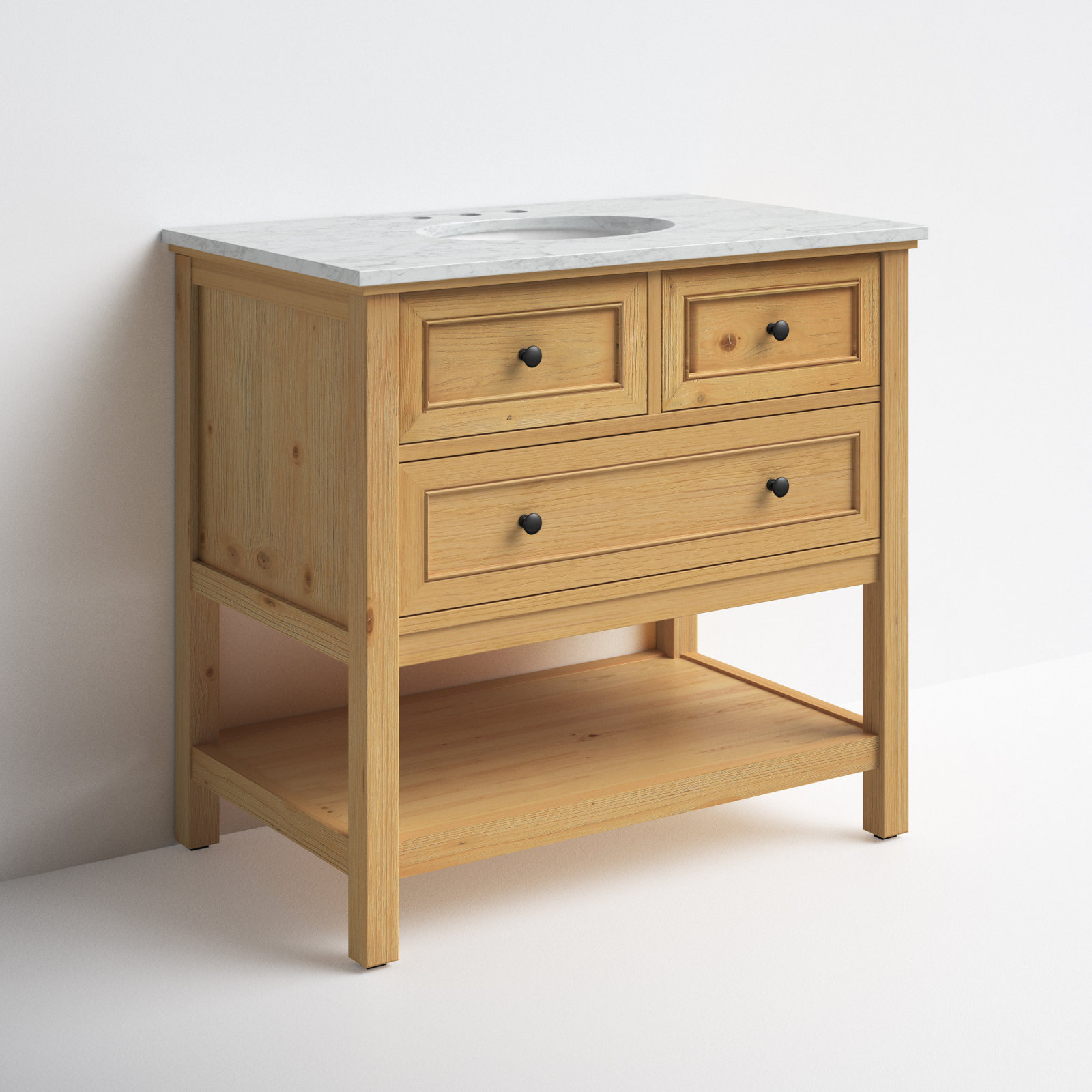 Bonsai 36" Single Bathroom Vanity, Natural