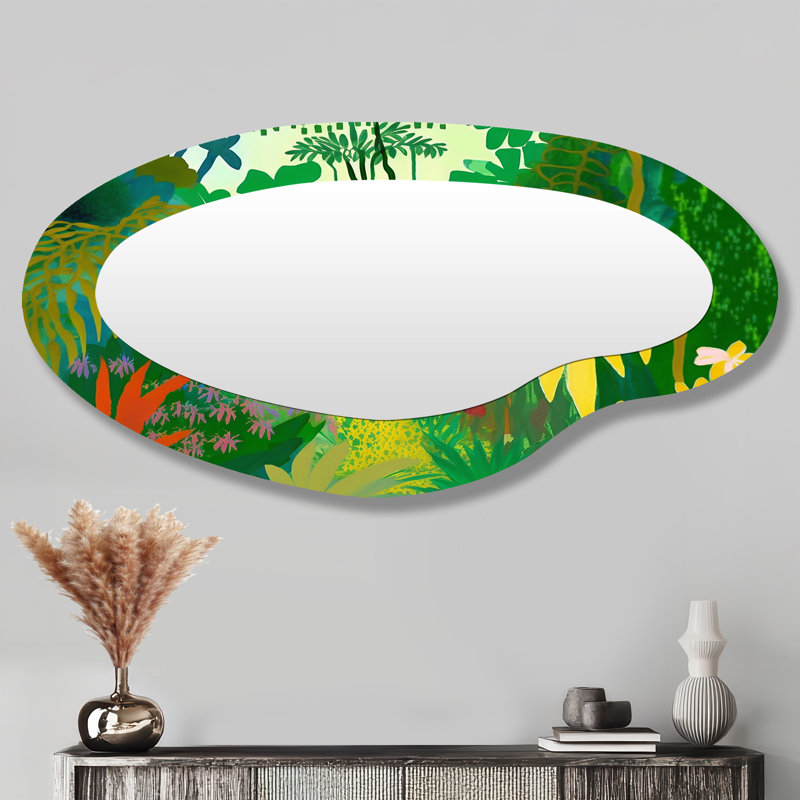 Grand miroir mural traditionnel Blossoming