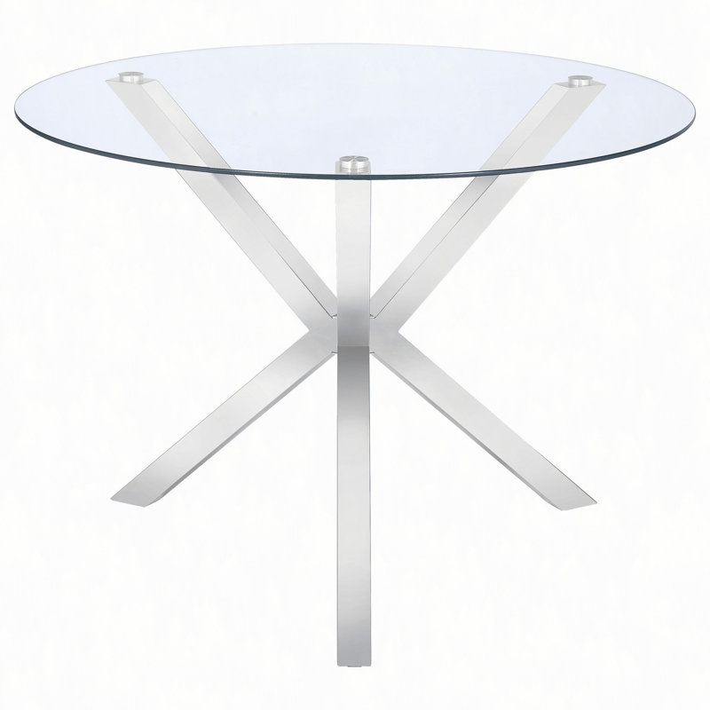 Isolde Chrome 41-inch Dining Table