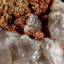 Calcite sur limonite. Mapami, Mexique