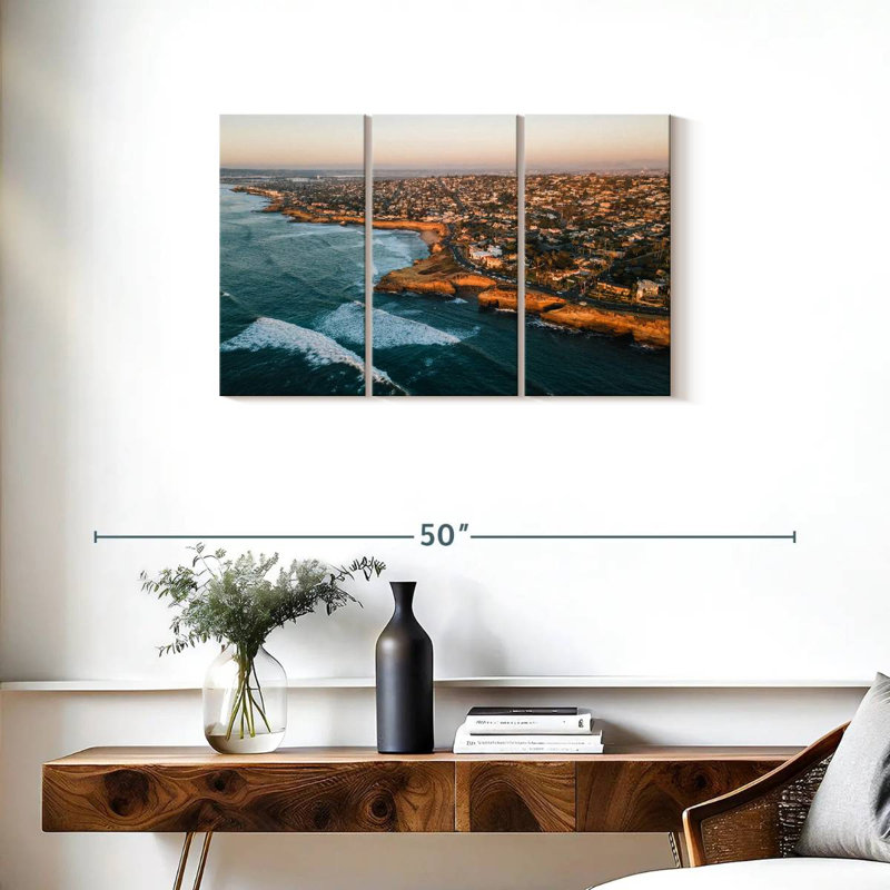 «Coast Of San Diego», reproduction d'art sur toile, H 20 po x l 33 po x P 1,25 po
