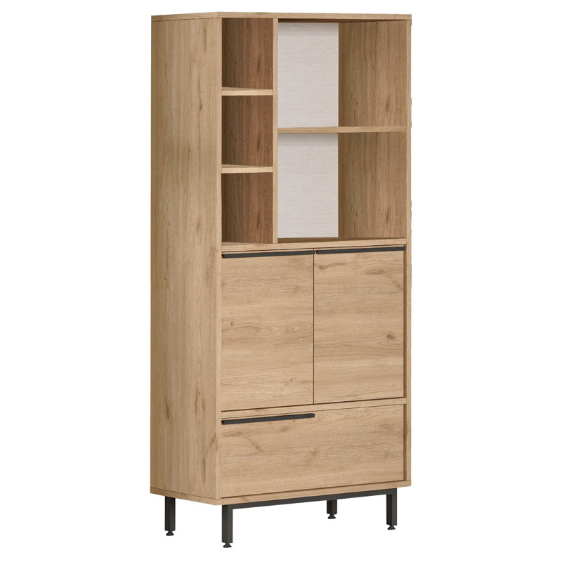 Armoire de salle de bain autoportante, Chêne