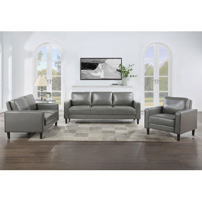 3-piece Upholstered Track Arm Sofa Set