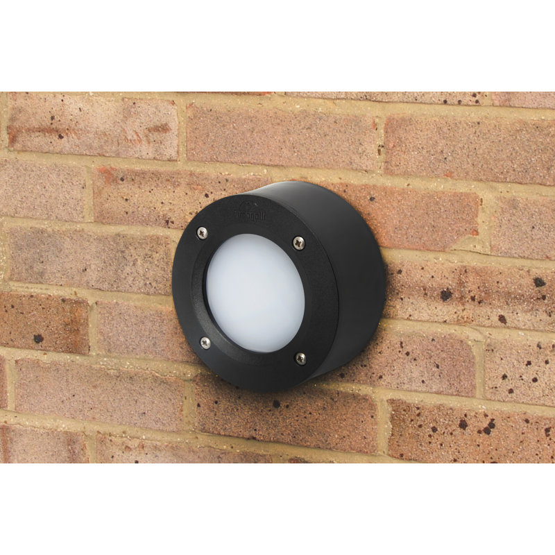 Elsaid Integrated LED Outdoor Flush Mount, Black
