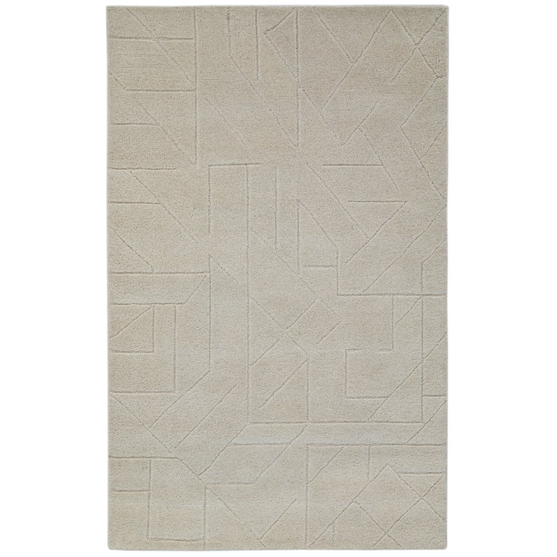 Tapis en laine touffeté à la main Orenthal, Rectangle de 5 pi x 8 pi