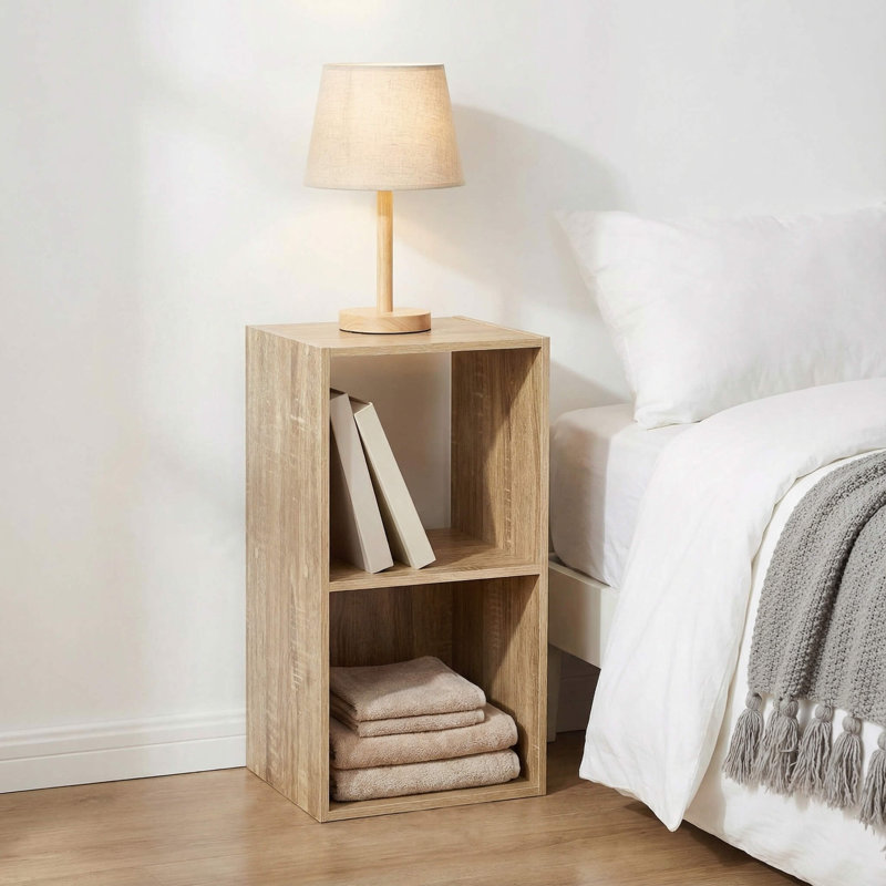 Misheel 60cm H x 31cm W Cube Bookcase, Oak
