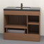 Meuble-lavabo autoportant 47,2 po Monterey + lavabo en acrylique noir renforcé-765077970