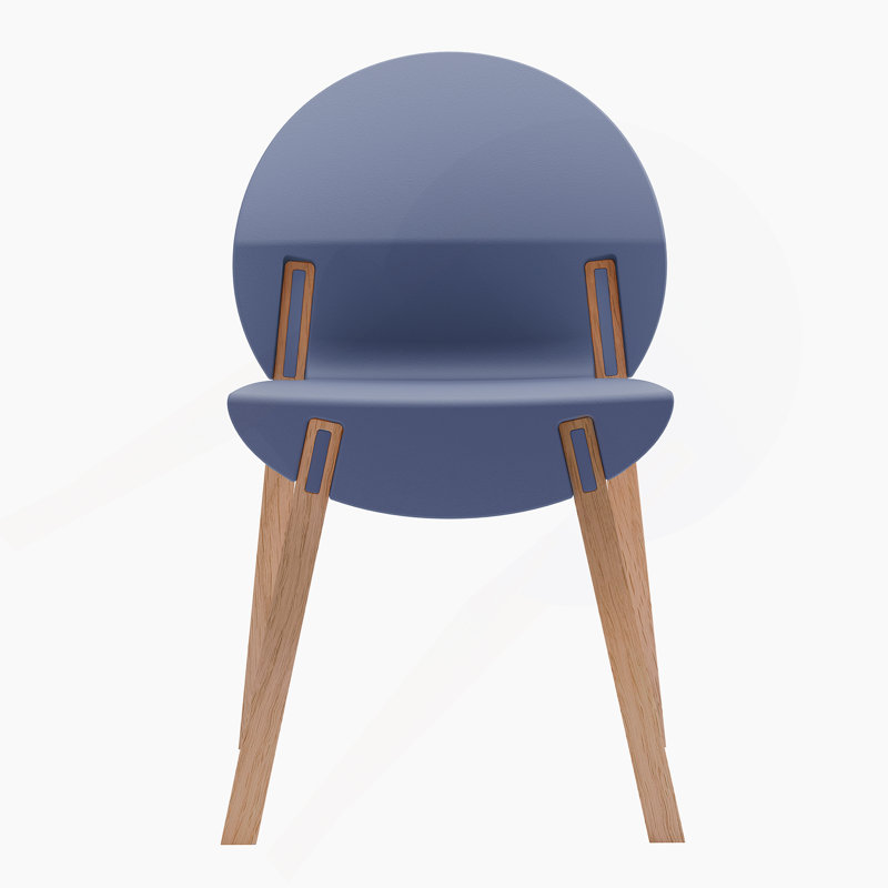 Ensemble de 4 chaises Crimson, Chêne bleu