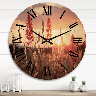 Horloge murale Wildflowers Field