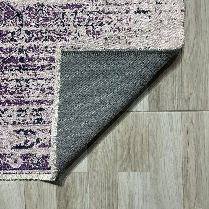 Tapis rectangulaire Zyir avec envers antidérapant, Rectangle 5 pi 3 po x 8 pi 3 po