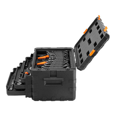 450-Piece Professional Mechanics Tool Set with Storage Case - Heavy Duty Socket & Wrench Kit for Auto Repair and DIY