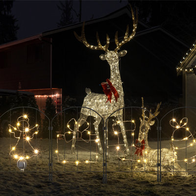 10-Panel Christmas Style B Solar Fence Lights