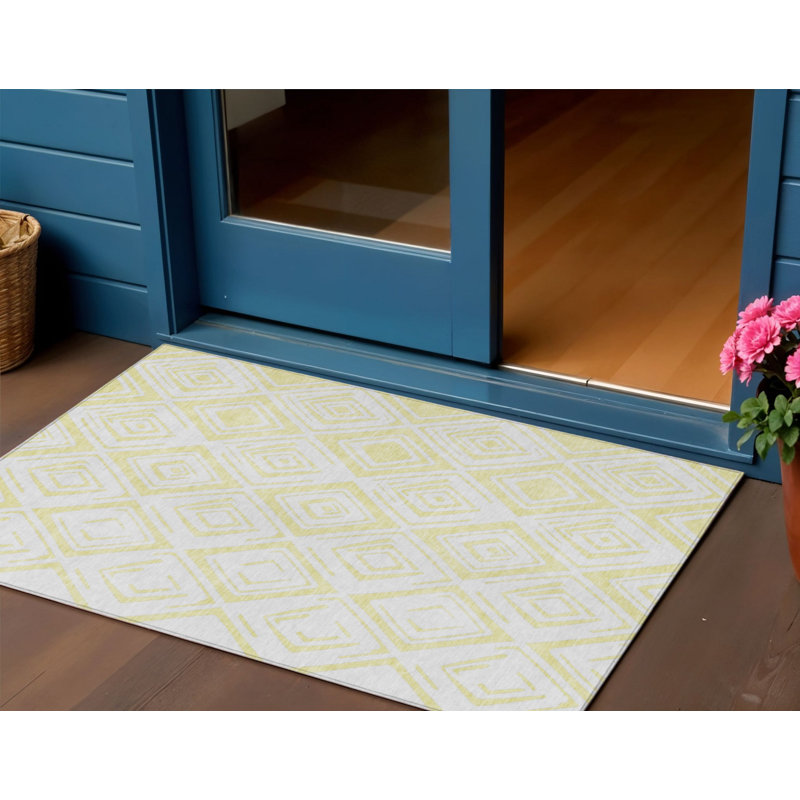 Tapis intérieur / extérieur ivoire lavable 3 pi x 5 pi