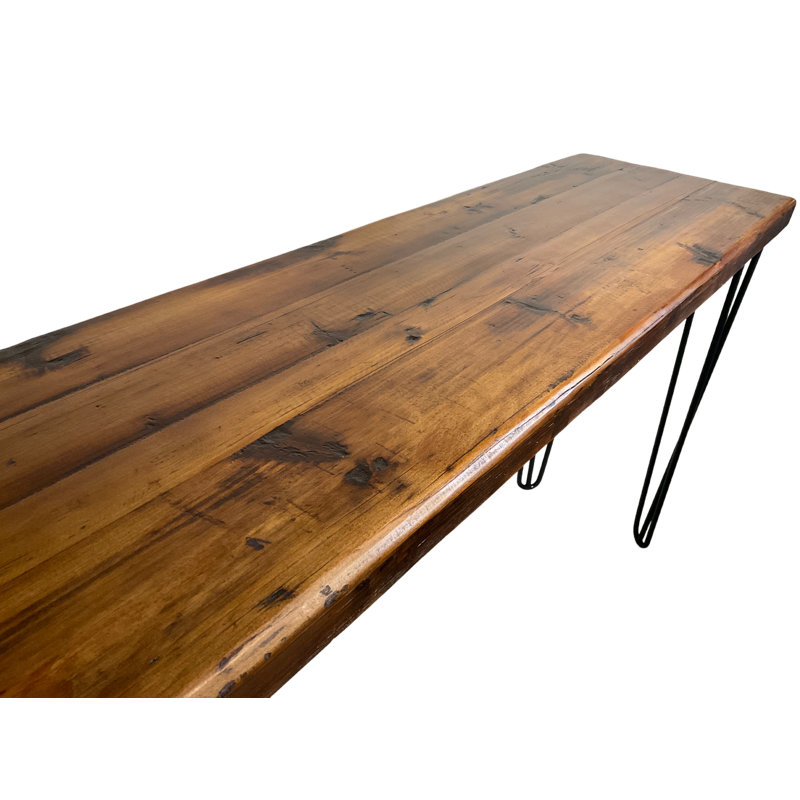 Reclaimed Wood Entry/Console Table with Hairpin Legs, 29.5" H x 48" W x 15" D