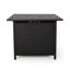 Foyer d'extérieur carré au propane en aluminium 32 po, noir mat - 37 000 BTU