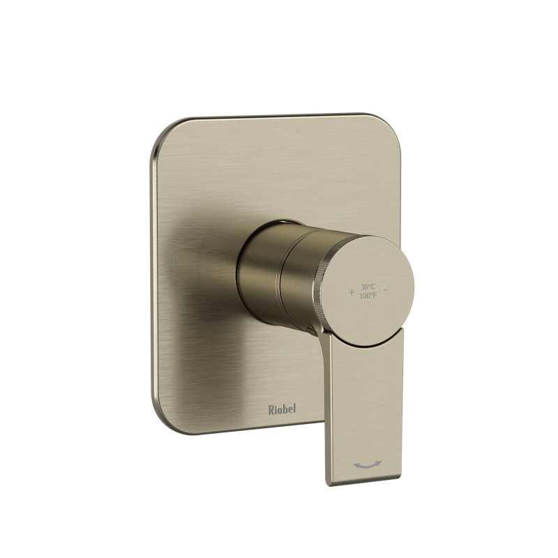 Garniture thermo-équilibrée 1/2 "avec 2 fonctions Fresk, Nickel brossé