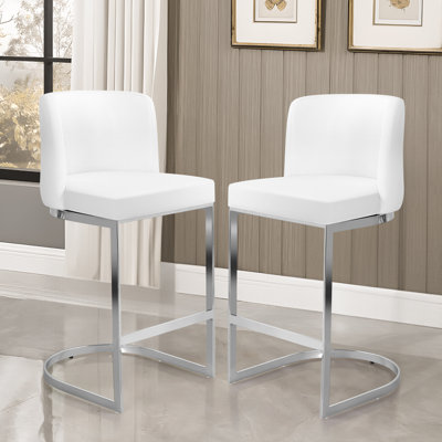 Upholstered Faux Leather Counter & Bar Stool
