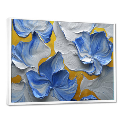 Trafford Ocean Blue Delicate Flower Petals III - Flowers Canvas Prints