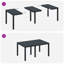 vidaXL Garden Dining Set 7 pcs Anthracite Polt rattan-668525326-668525327