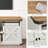 Cesilee TV Stand for TVs up to 75"  with 2 Sliding Barn Doors and Built-In Charging Station-1427611371