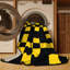 Tapis damier noir lavable à la machine-1958079259