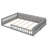 Sturdy Wood Platform Bed with Guardrail and Pillow for Relaxing Sleep