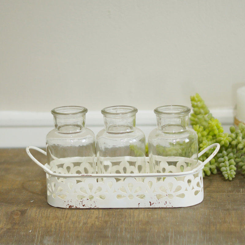 Vases en métal 10,25 po avec support